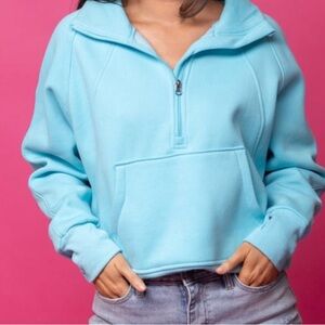 NIP Light Blue 1/2 zip sweatshirt